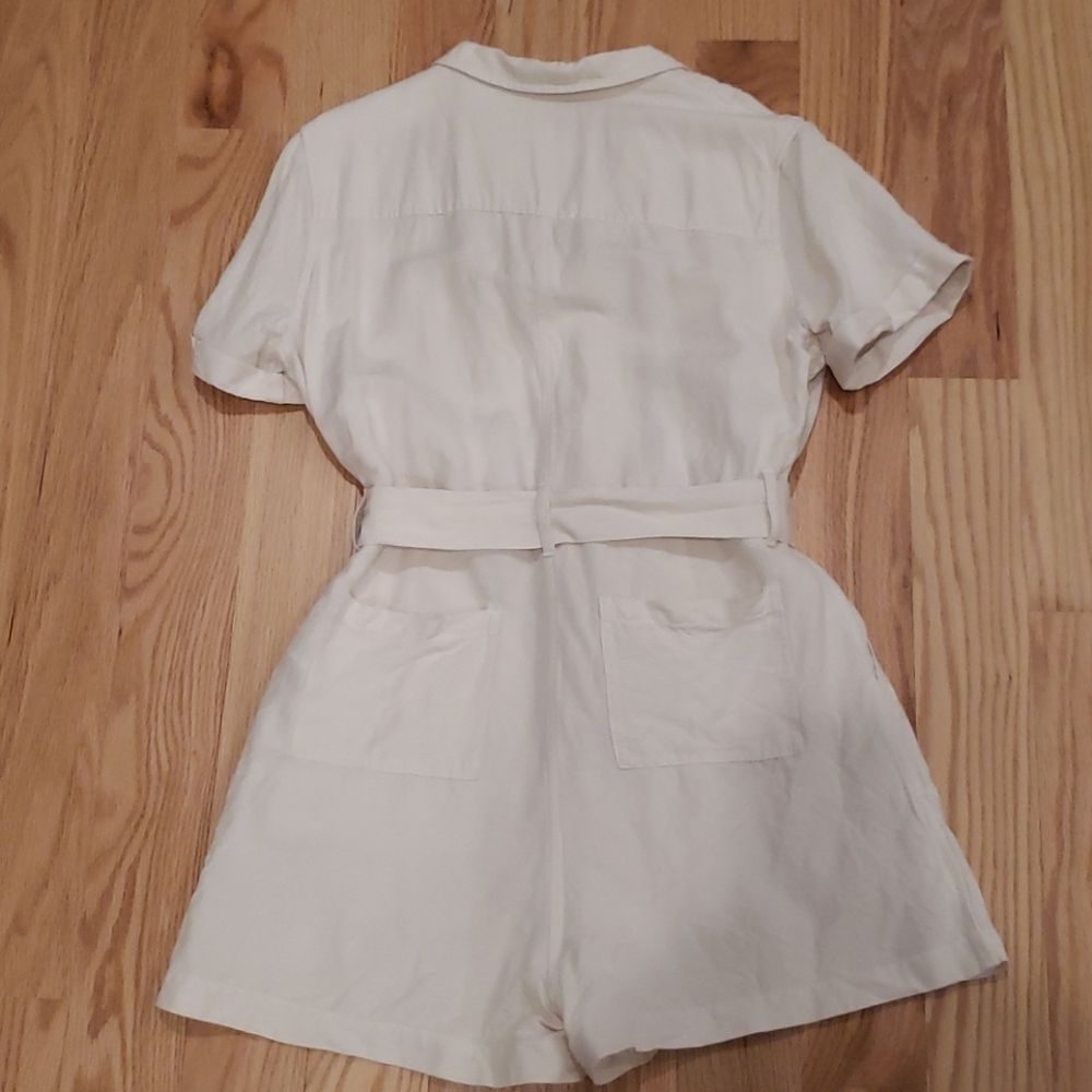 Rails Georgie Tie Waist Romper Small Khaki - image 4